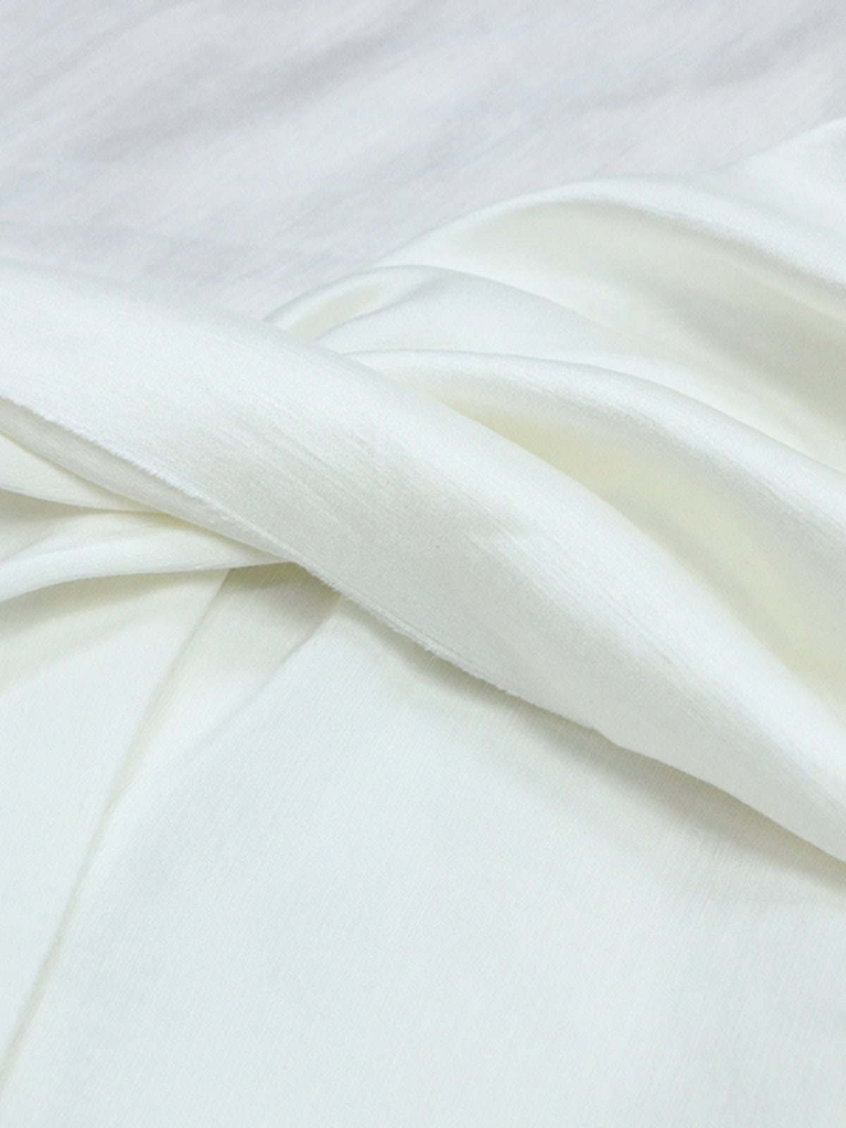 SMZOD - 30Momme Handmade Silk Hemp Heavy Satin Mulberry Silk and Linen Interwoven Fabric - 140cm wide by the Yard