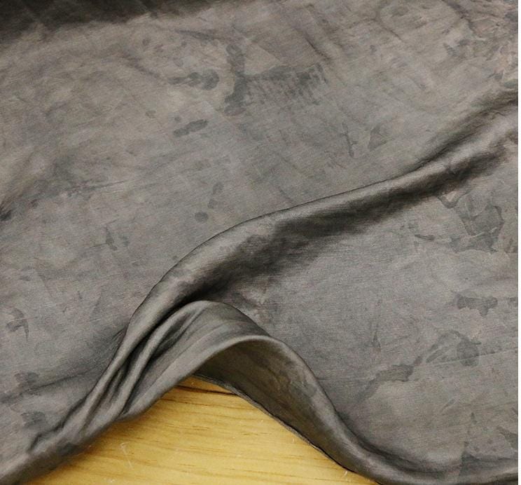 SIMAFG - 29 Momme Eco Friendly Plant Dye Silk-Linen Blend Mud Dye Fabric - 138cm wide by the Yard