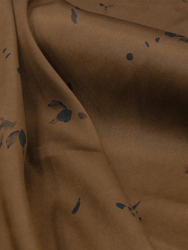 ANSH - 28 Momme Jacquard Handmade Plant Dye Mud Silk Fabric - 110cm wide by the Yard