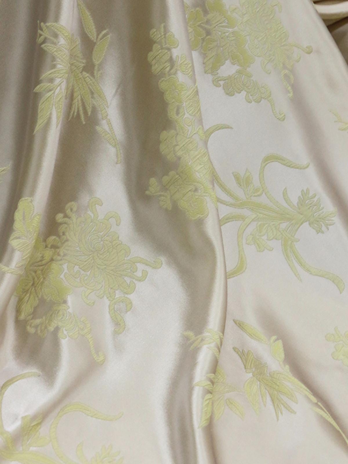 DKFENO - 23 Momme Jacquard Guanle Crepe Silk Fabric - 138cm wide by the Yard