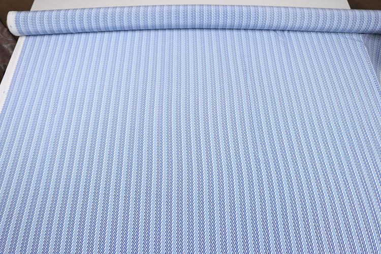JFHLTW - 14 momme Blue Stripe Style Silk Crepe de Chine Fabric - 140cm wide by the Yard