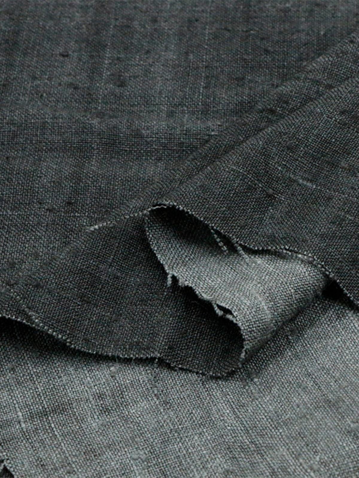 HUIHZU - 38 Momme Vintage Style Dirty Dyed Knotted Silk Tussah Satin Silk Fabric - 99cm wide by the Yard