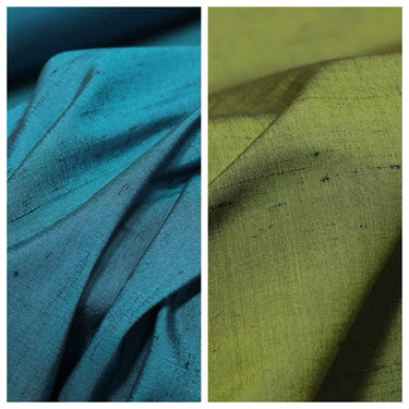 JILIL - Handmade Gambiered Ganton Tussah Mud Silk Fabric - 120cm wide by the Yard