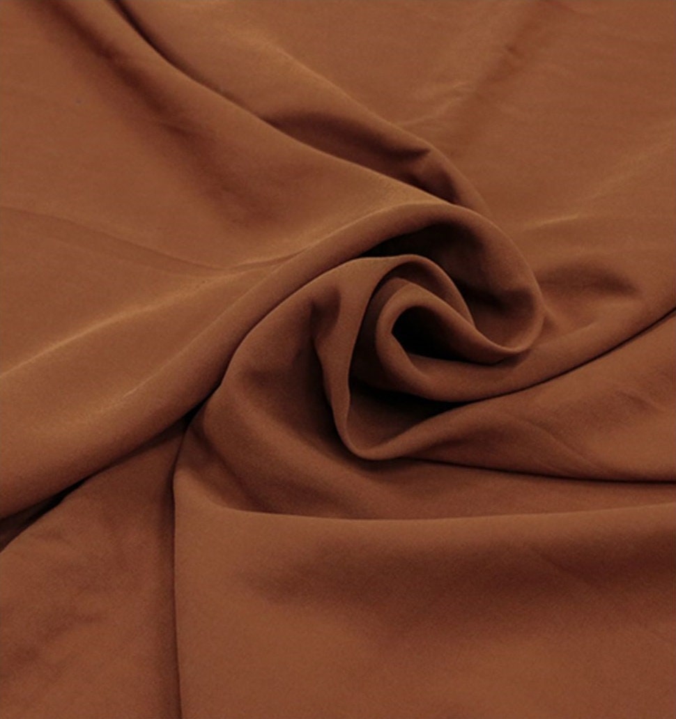 REDTAN -25 Momme Handmade Stretch Satin Plant-dye HongYunsha Mulberry Silk Fabric - 130cm wide by the Yard