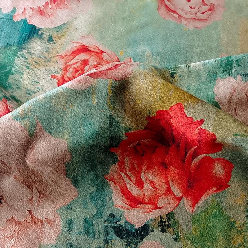 GUYMGY - Handmade 40 Momme Jacquard Mud Silk Satin Fabric - 112cm By the Yard