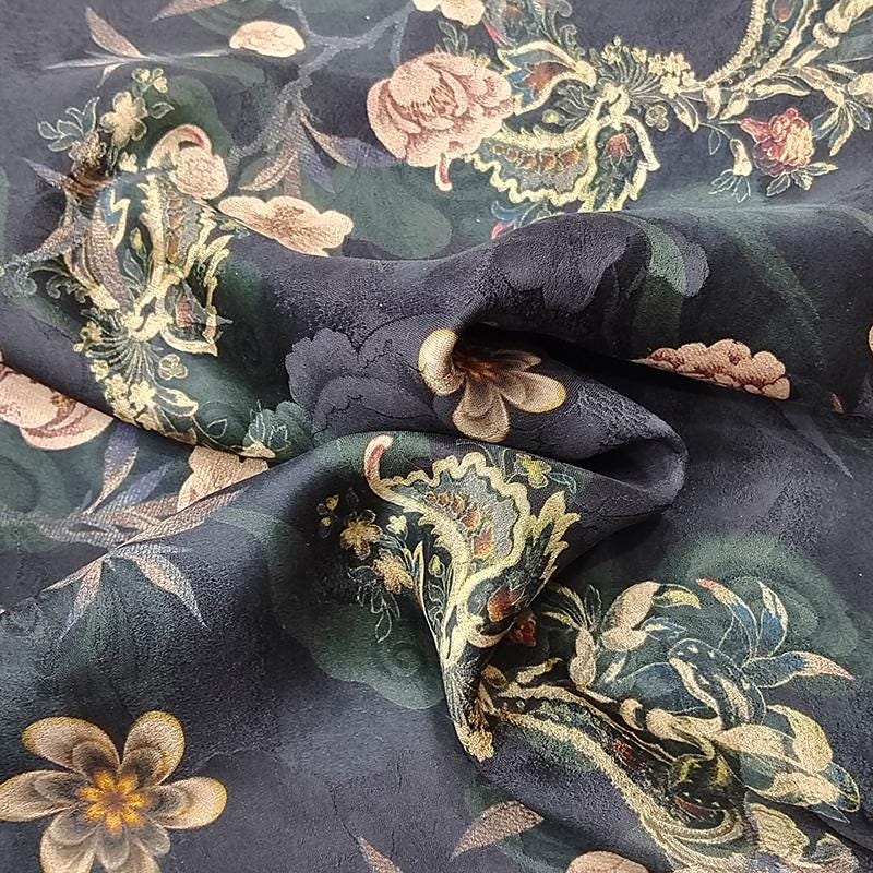 GYHDYL - Handmade 40 Momme Mud Silk Satin Fabric - 112cm By the Yard