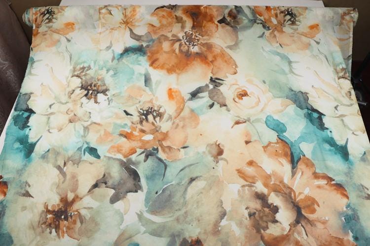 JFHGDF - 9 Momme Floral Print Silk Georgette Fabric - 140cm wide by the Yard
