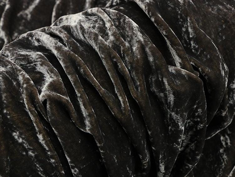 MIXIA - Handmade Plant-dyed Elk Brown Niche Silk Velvet Fabric - 125cm wide by the Yard