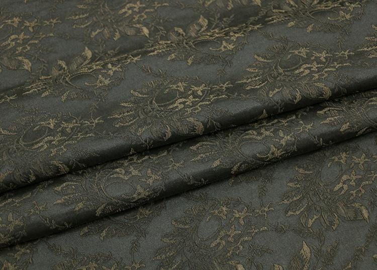 TALFWW - 28 Momme Handmade Jacquard Guanle Crepe Silk Fabric - 110cm wide by the Yard