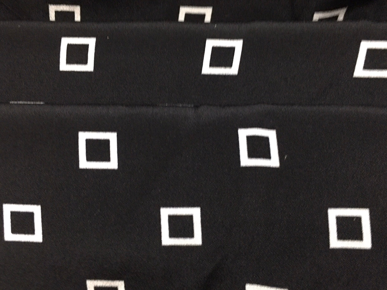 ELSMAQ - 19 Momme Elegant Small Square Pattern Digital Print Stretch Silk Satin Fabric - 140cm wide by the Yard