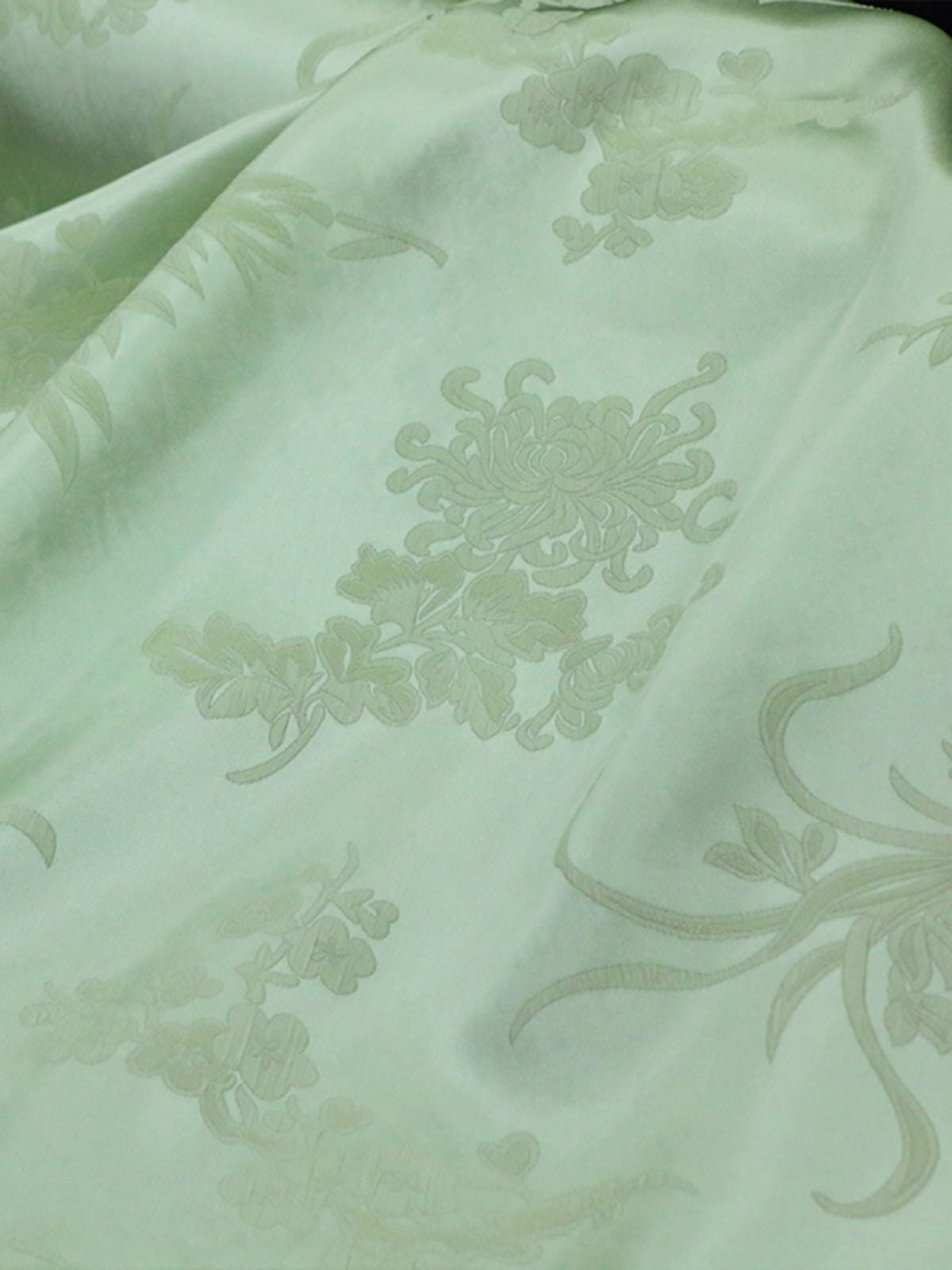 QIXILV - 23 Momme Jacquard Guanle Crepe Silk Fabric - 138cm wide by the Yard