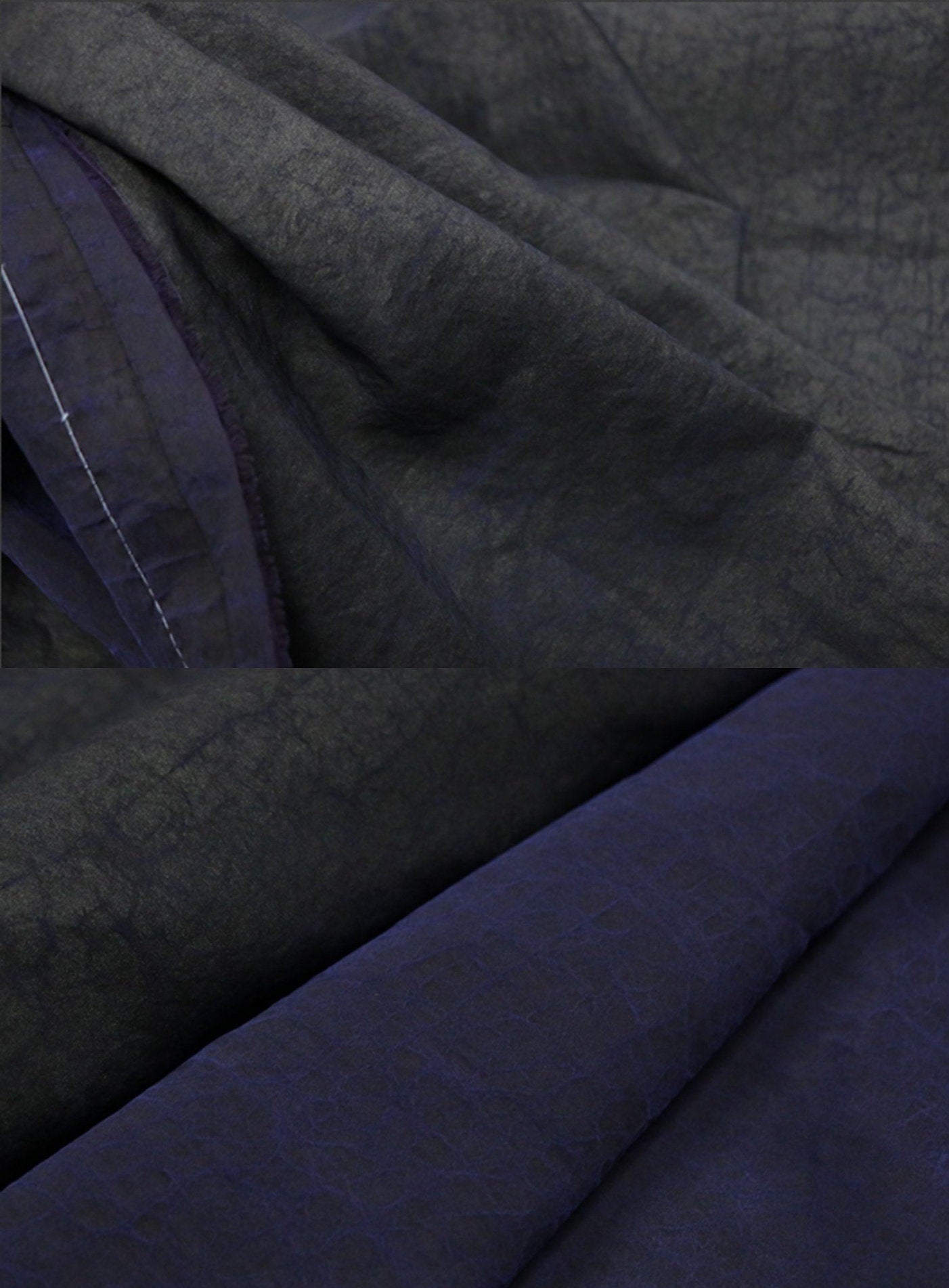 VIOLET - 22 Momme Cracks Handmade Plant Dye Mud Silk Fabric, 110cm by the Yard