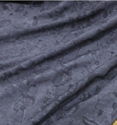 PUGOYI - 19 Momme Vintage Style Dirty Purple Tussah Silk Jacquard Silk Fabric - 125cm wide by the Yard