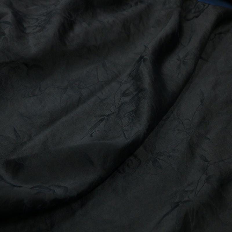 LZGLXY - 21 Momme Royal Blue Handmade Jacquard Plain Satin Plant Dye Mud Silk Fabric, 110cm by the Yard