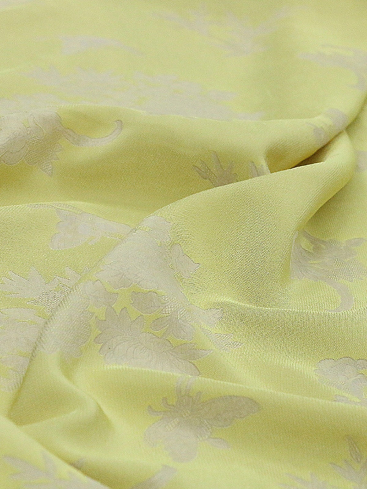 DOUKF - Handmade Embossed Guanle Crepe Jacquard Stretch Two-Tone Heterochromatic Silk Fabric - 138cm wide by the Yard