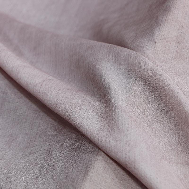 LZZRZZ - 19 Momme Dirty Dyed Light Purple Tussah Silk Fabric with Distressed Style and Textured Finish - 130cm wide by the Yard