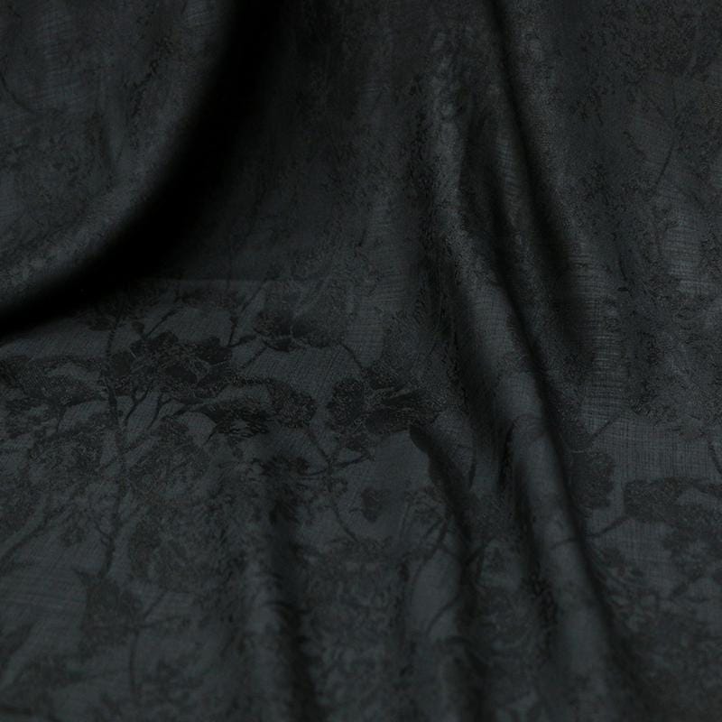 TRLKZC - Handmade 24 Momme Ancient Style Jacquard Natural Tussah Silk Mud Silk Satin Fabric - 130 cm By the Yard
