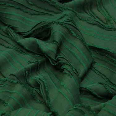 LIUCHANG - 34 Momme Handmade Mud Silk Special Cut Flower Silk Linen Fabric - 140cm wide by the Yard