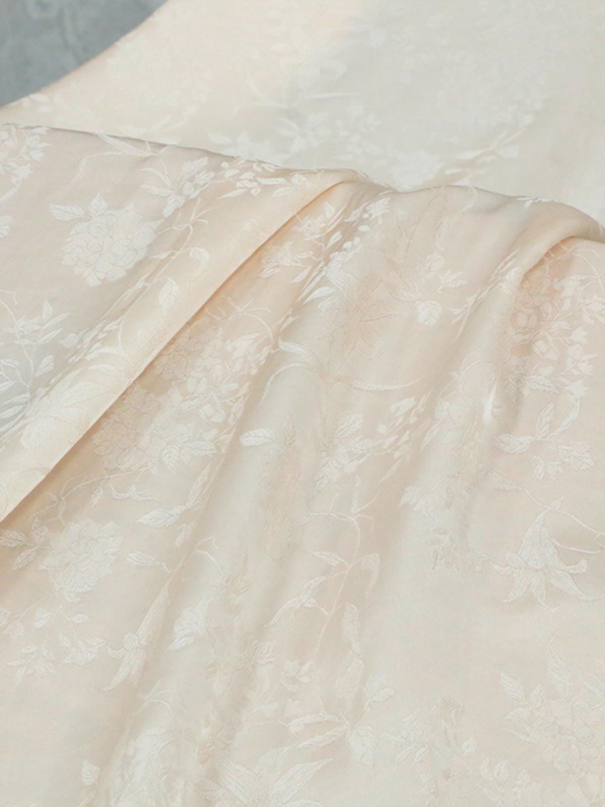 SABQFA - 19 Momme Eco Friendly Plant Dye Jacquard Silk Rayon Blend Fabric - 128cm wide by the Yard