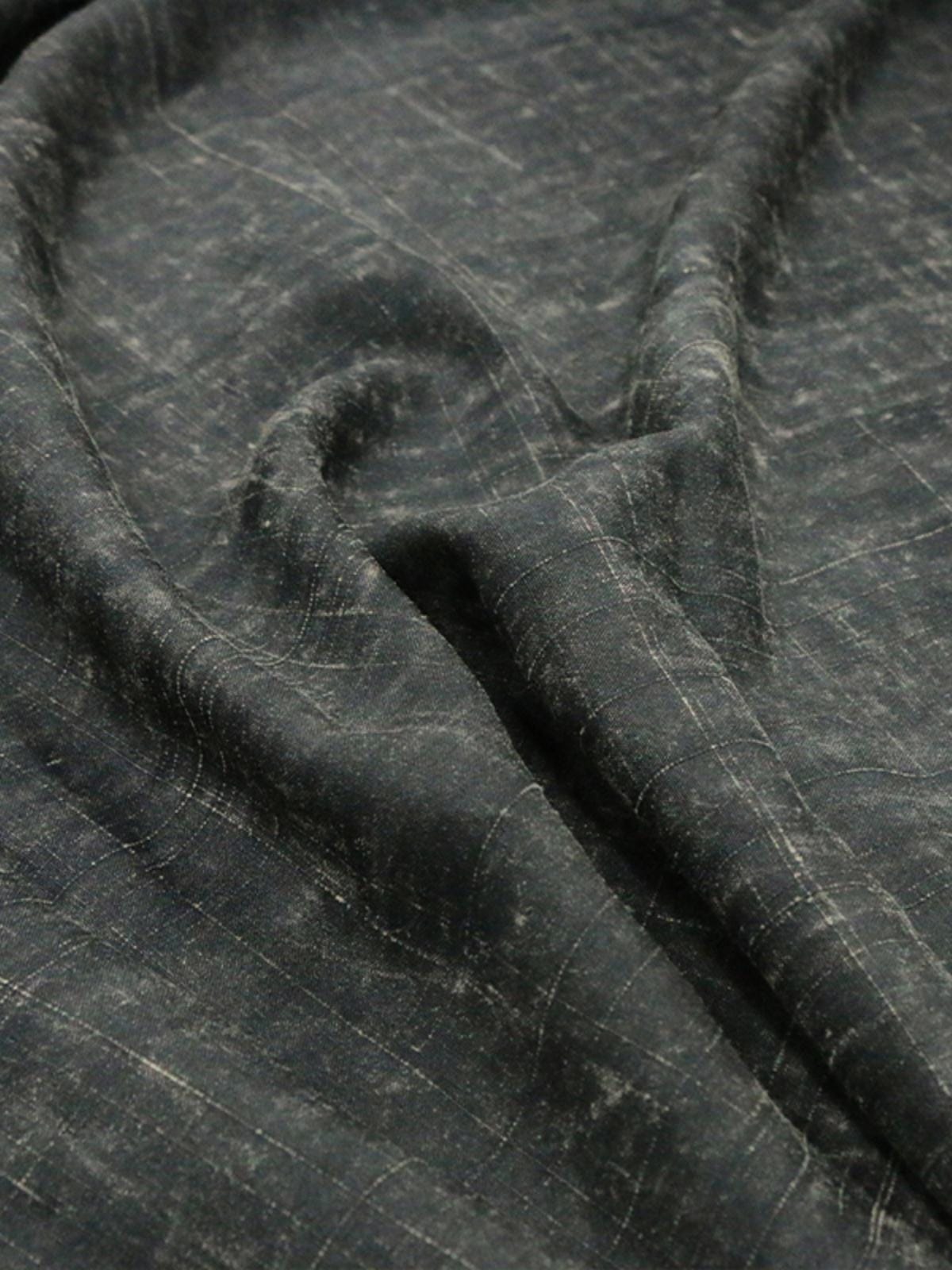WASHUA - 45 Momme Handmade Old Style Gambiered Ganton Tussah Silk Fabric - 108cm wide by the Yard