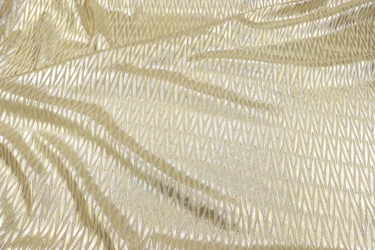 JFHMMV - 13 Momme Golden Thread Weave Silk Georgette Fabric - 140cm wide by the Yard
