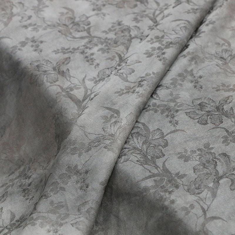 LXZOU - 19 Momme Eco Friendly Plant Dye Jacquard Nostalgic Color Silk Crepe Silk Blend Rayon Fabric - 133cm wide by the Yard