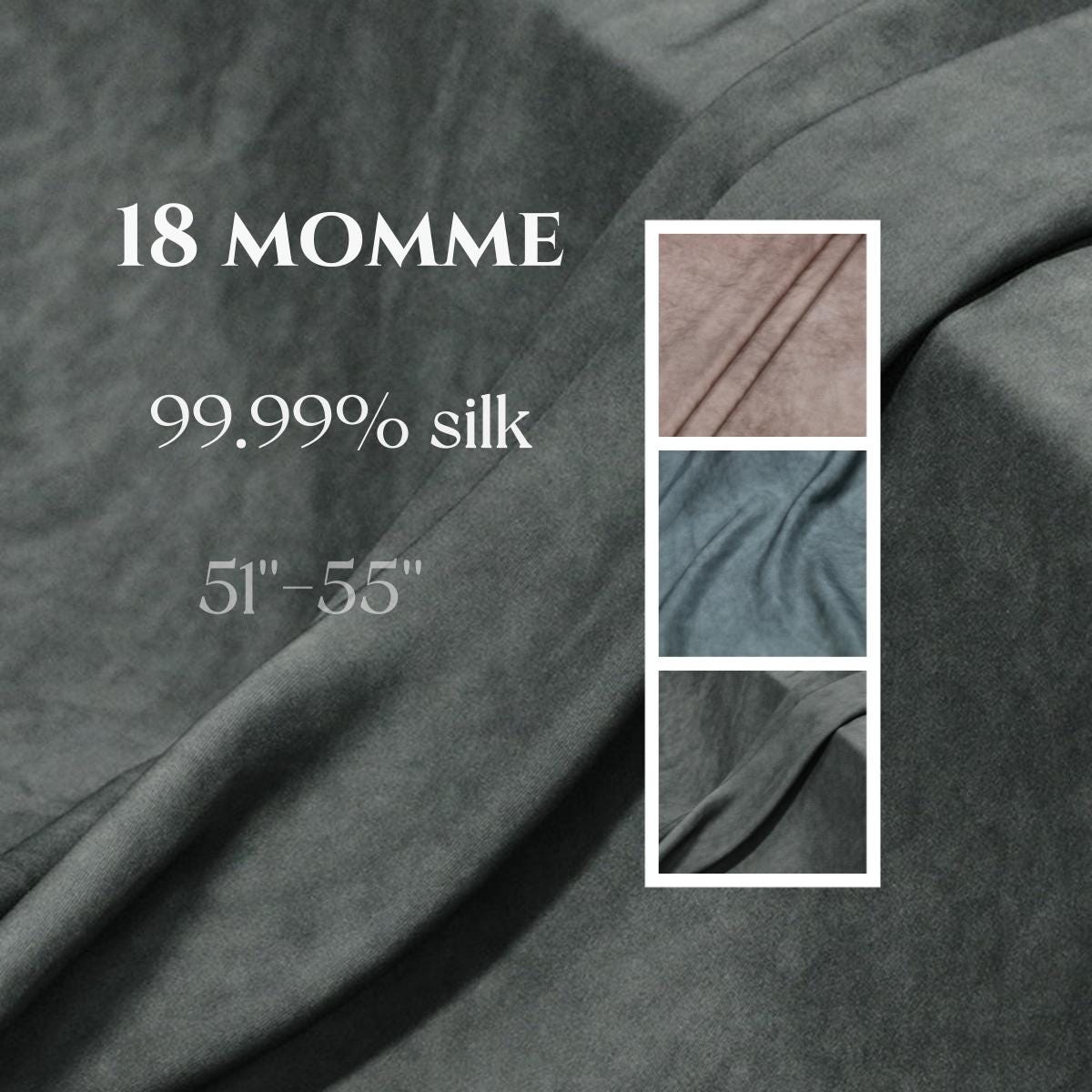 HERR - 18 Momme Dirty Dyeing Distressed Twill Silk Fabric Made of Mulberry Silk - 135cm by the Yard