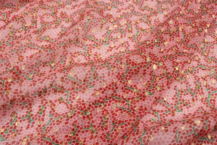 JFHHSQ - 10 Momme Golden Thread Weave Silk Georgette Fabric - 140cm wide by the Yard
