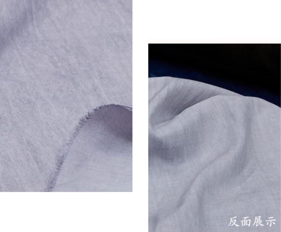 ZUOSIZ - 12 Momme Vintage Style Dirty Dyed Special Purple Tussah Silk Cotton Blend Satin Silk Fabric - 135cm wide by the Yard