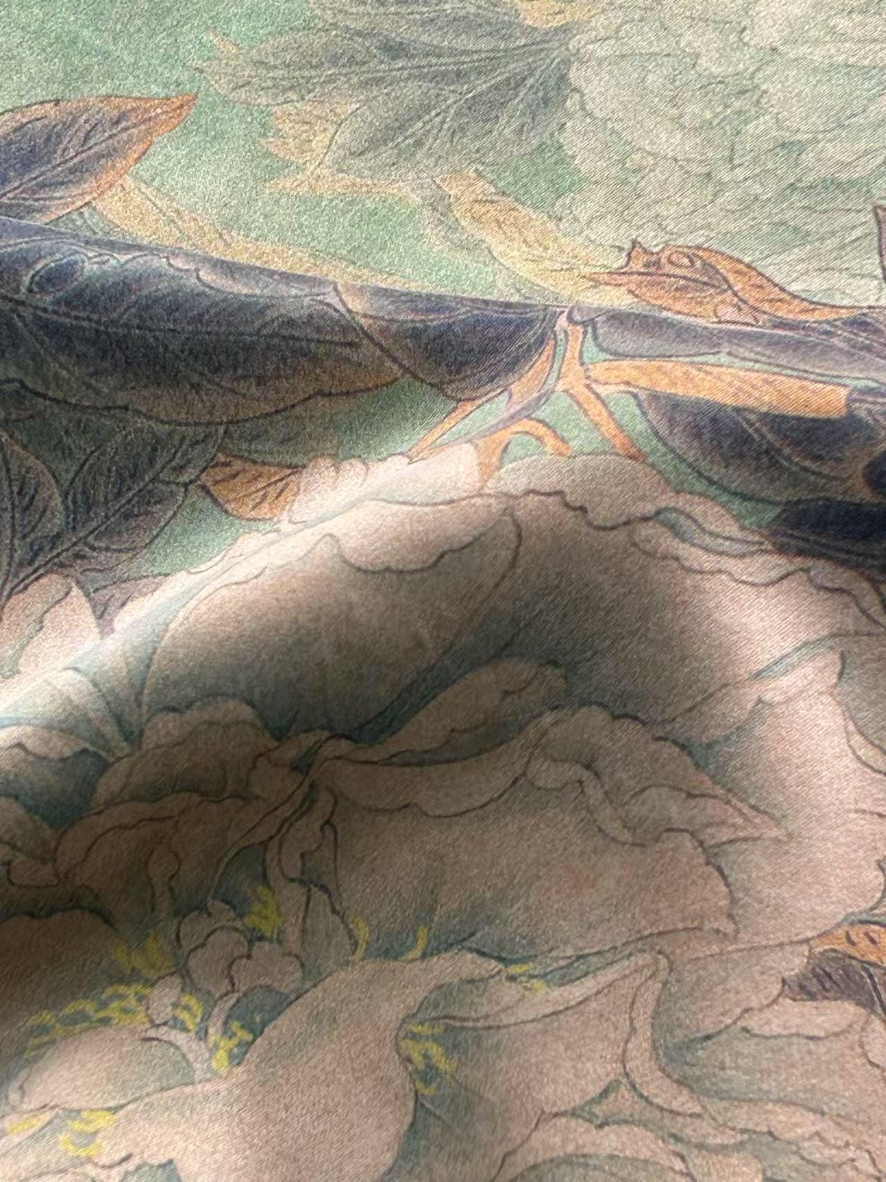 LDAMDN - Stone-washed Handmade 55 Momme PIZI Mud Silk Satin Fabric - 115cm by the Yard