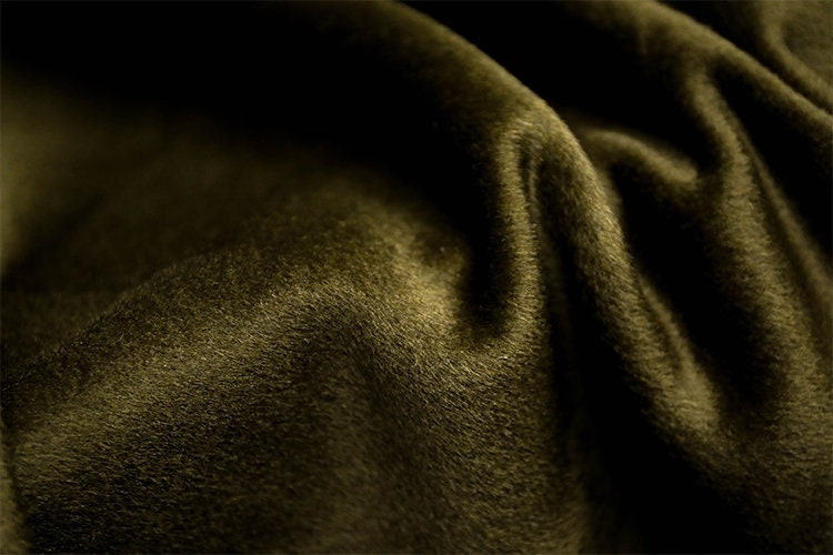 JUNLVS - ArmyGreen Double Faced Alpaca Wool Fabric - 150cm wide by the Yard