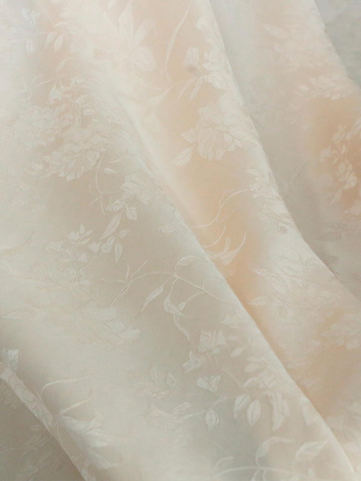 SABQFA - 19 Momme Eco Friendly Plant Dye Jacquard Silk Rayon Blend Fabric - 128cm wide by the Yard