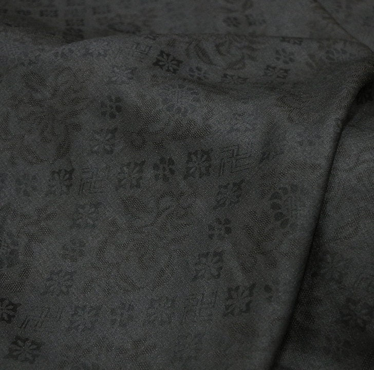 WANZIWEN - 19 Momme Handmade Jacquard Tussah Silk Mud Silk Fabric - 110cm by the Yard