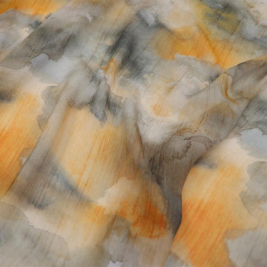 JFHHML - 10 Momme Floral Print Silk Georgette Fabric - 140cm wide by the Yard