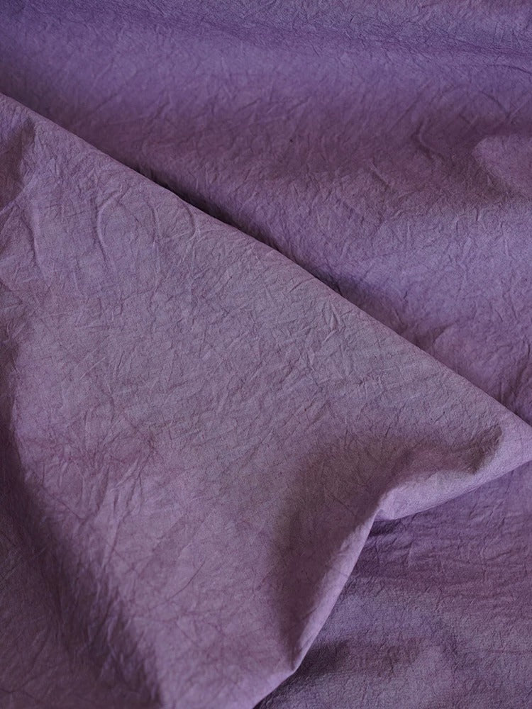 Japanese Sun-Dried Linen Cotton Fabric, Color 428A Violet, 150cm Wide by the Yard