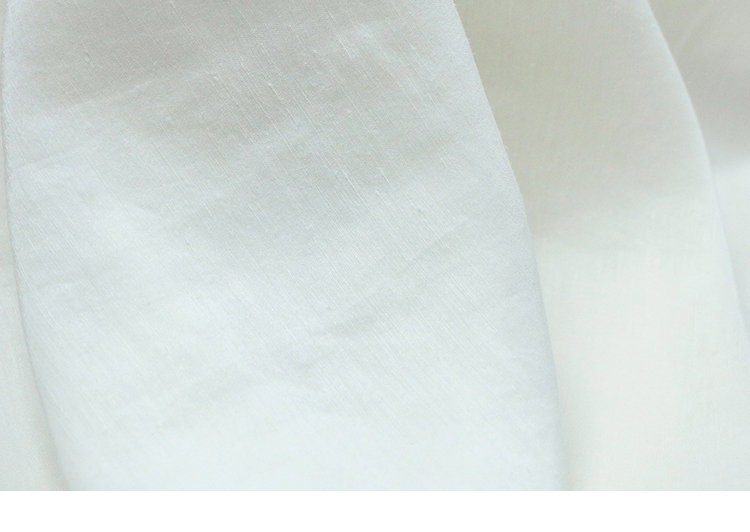 SMZOD - 30Momme Handmade Silk Hemp Heavy Satin Mulberry Silk and Linen Interwoven Fabric - 140cm wide by the Yard