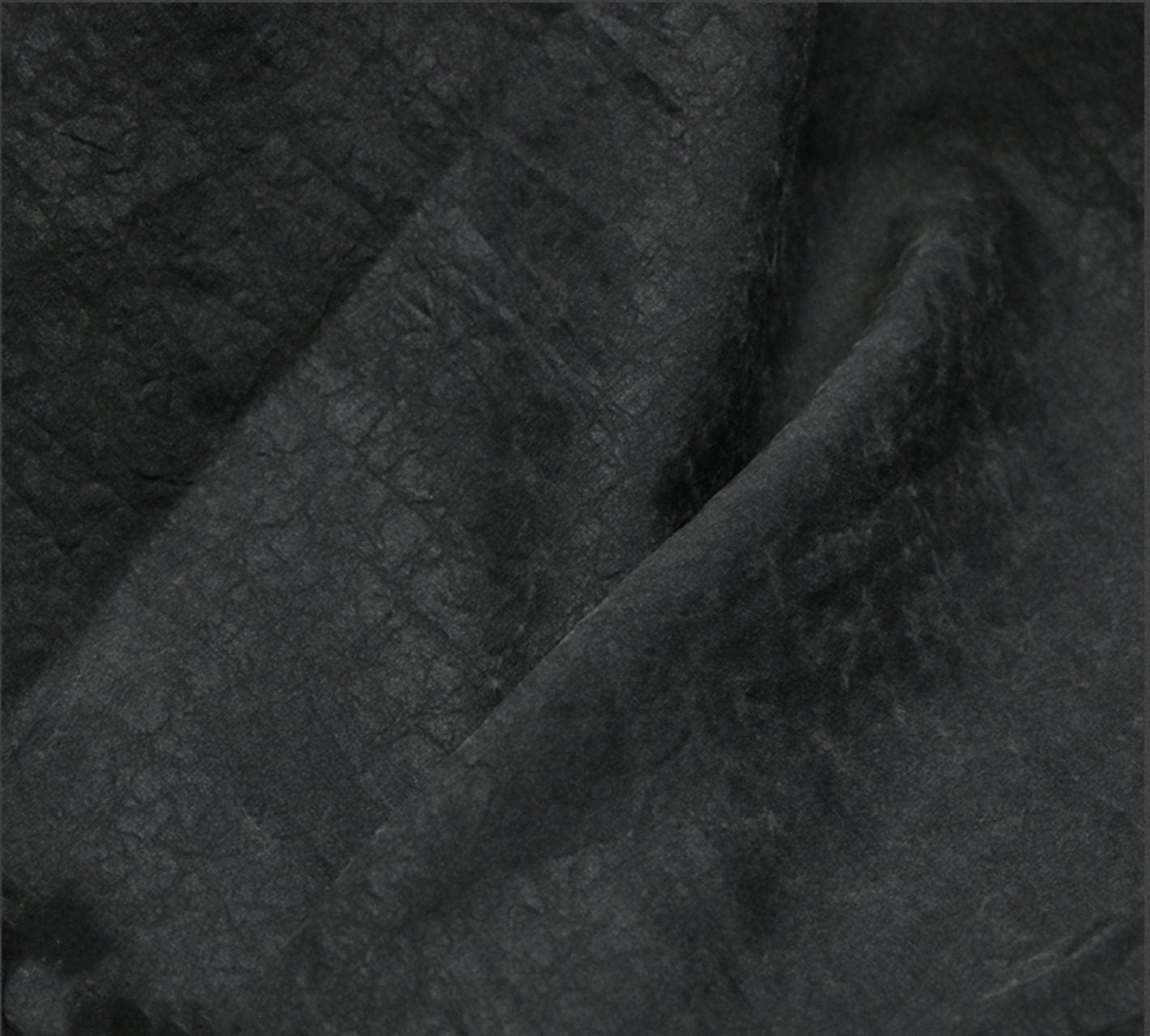 DGGUI - Dark Grey Cracks 25 Momme Handmade Plant Dye Mud Silk Fabric, 110cm by the Yard