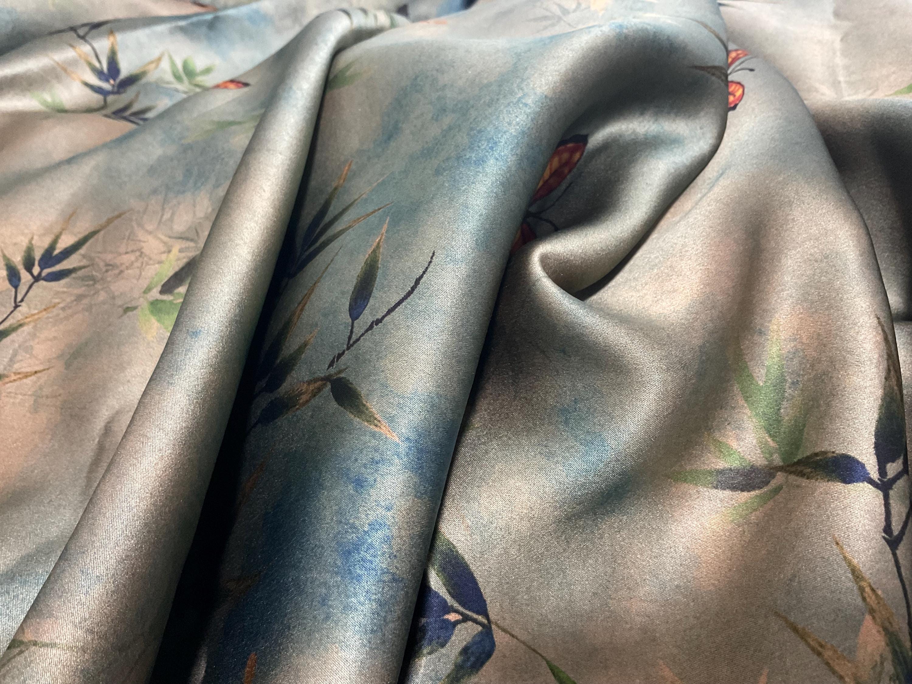 GUYLVD - Handmade 40 Momme Mud Silk Satin Fabric - 110cm By the Yard