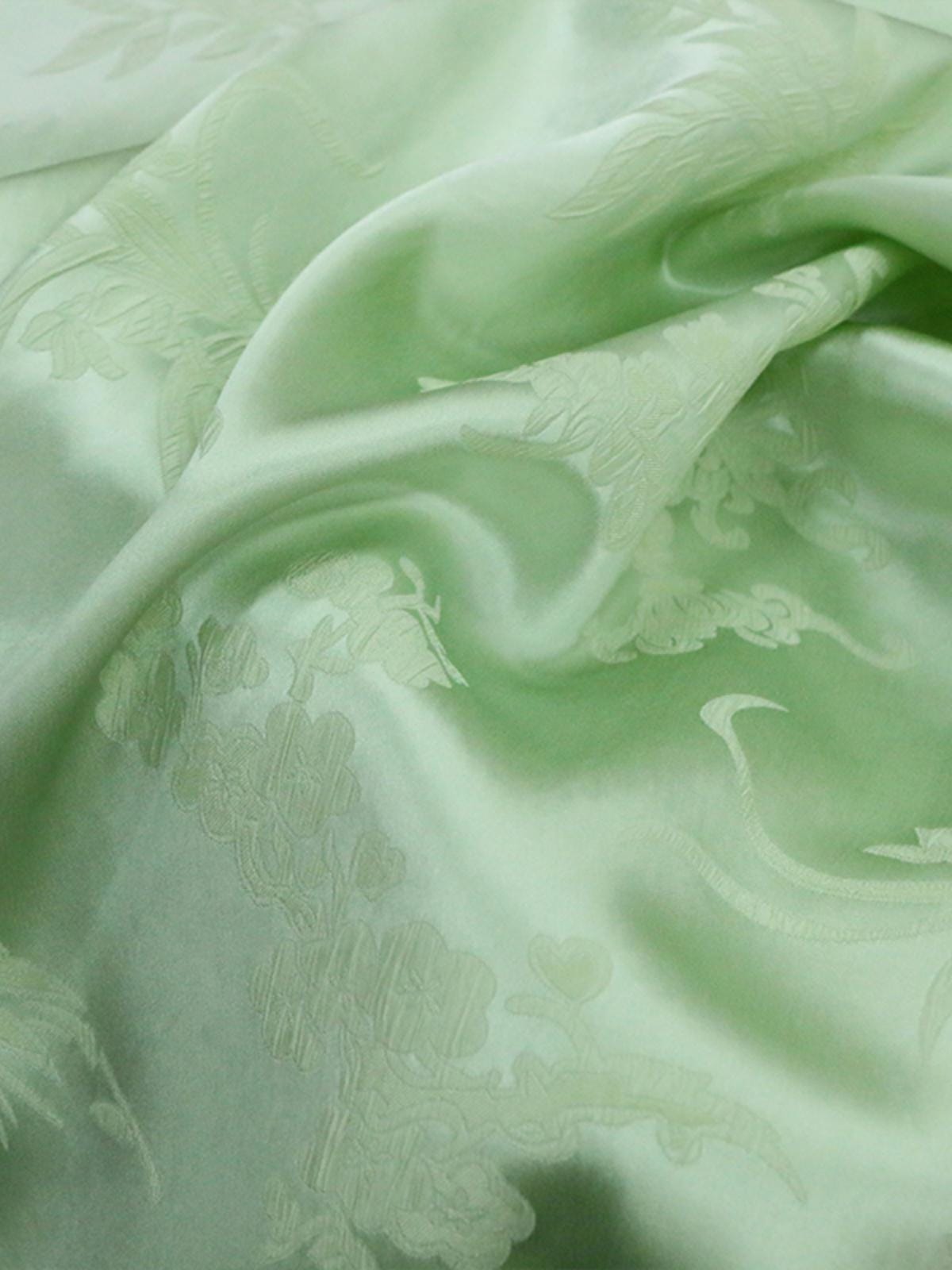 QIXILV - 23 Momme Jacquard Guanle Crepe Silk Fabric - 138cm wide by the Yard