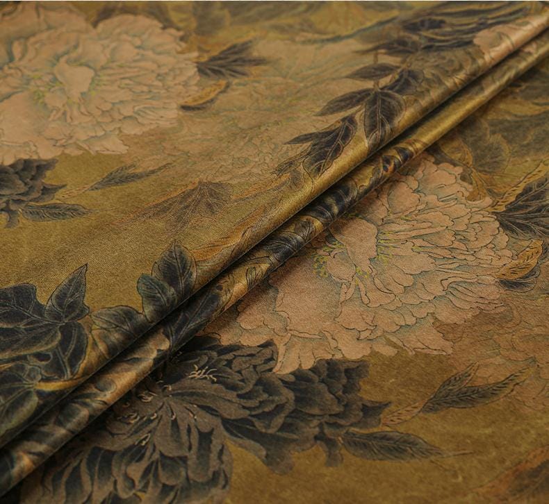 LDAMDN - Stone-washed Handmade 55 Momme PIZI Mud Silk Satin Fabric - 115cm by the Yard