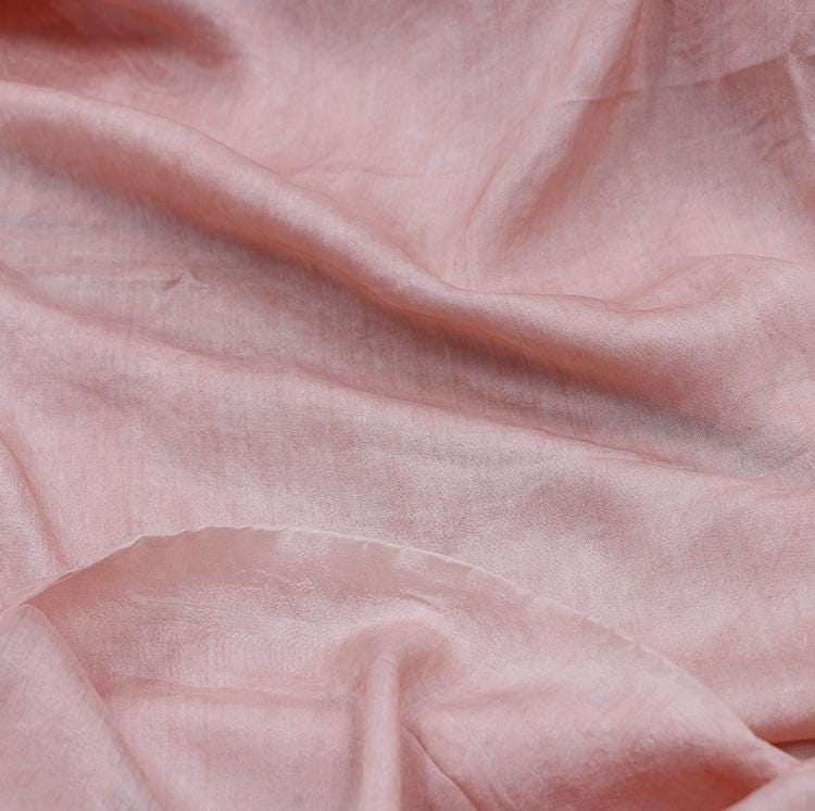 LZZRFE - 12 Momme Vintage Style Dirty Dyed Tussah Silk Sheer Fabric is Designed for High-end Spring/Summer Apparel - 130cm wide by the Yard