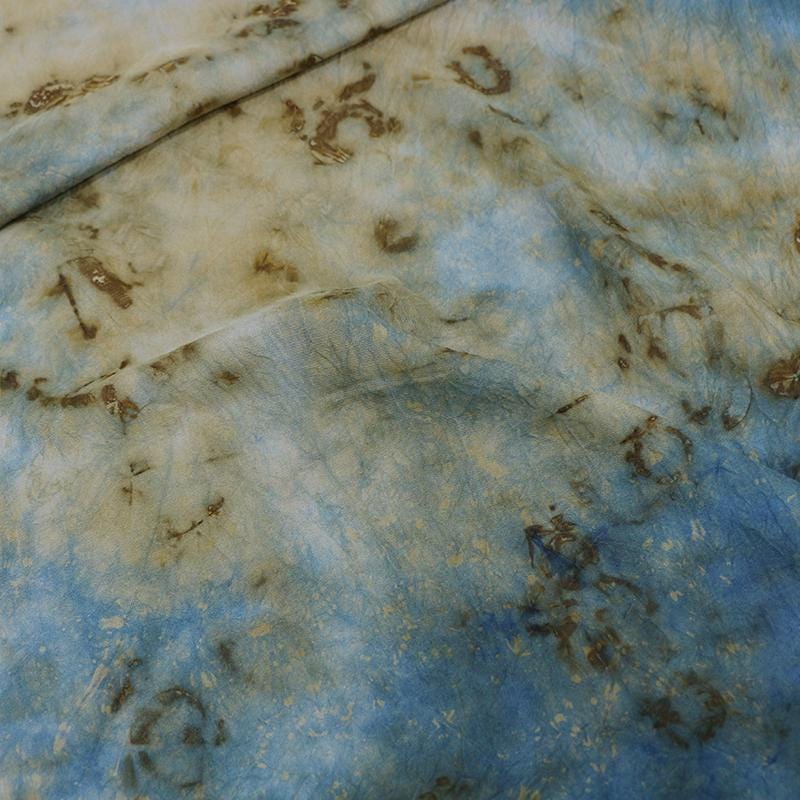 LZDDSG - 16 Momme Eco Friendly Plant Dye Mature Tussah Silk Texture Silk Fabric - 70cm wide by the Yard