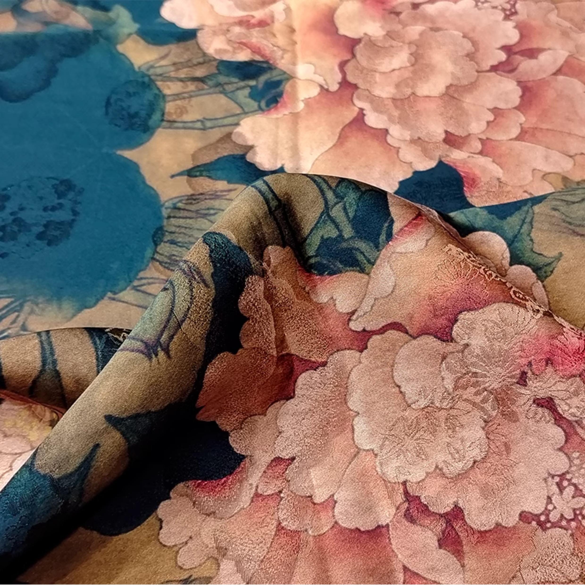 GUYGSE - Handmade 40 Momme Mud Silk Satin Fabric -112cm By the Yard