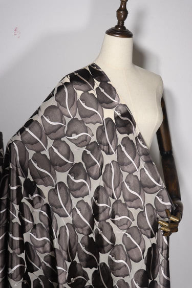 PAPAHU - 22 Momme Sheer Burnout Silk Devore Satin Fabric - 114cm wide by the Yard