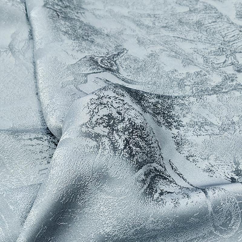 GYLJWY - Handmade 28 Momme Jacquard Mud Silk Satin Fabric - 112cm By the Yard