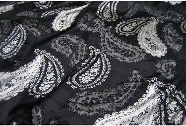 MENLON - 19 Momme Sheer Burnout Silk Devore Satin Fabric - 138cm wide by the Yard