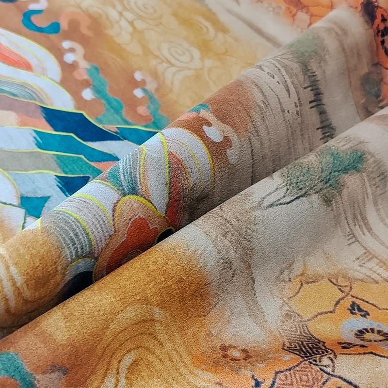 GYHJSS - Handmade 40 Momme Mud Silk Satin Fabric - 112cm By the Yard
