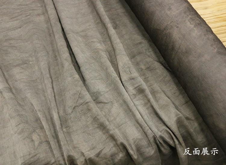 SIMAFG - 29 Momme Eco Friendly Plant Dye Silk-Linen Blend Mud Dye Fabric - 138cm wide by the Yard