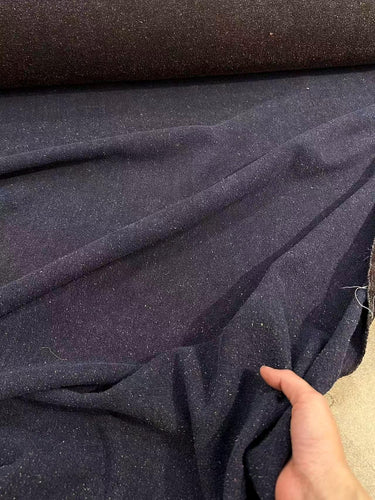 KCDENMIN - 90 Momme 100% Tussah Mud Silk Fabric, Indigo dyed black, 110cm wide by the Yard