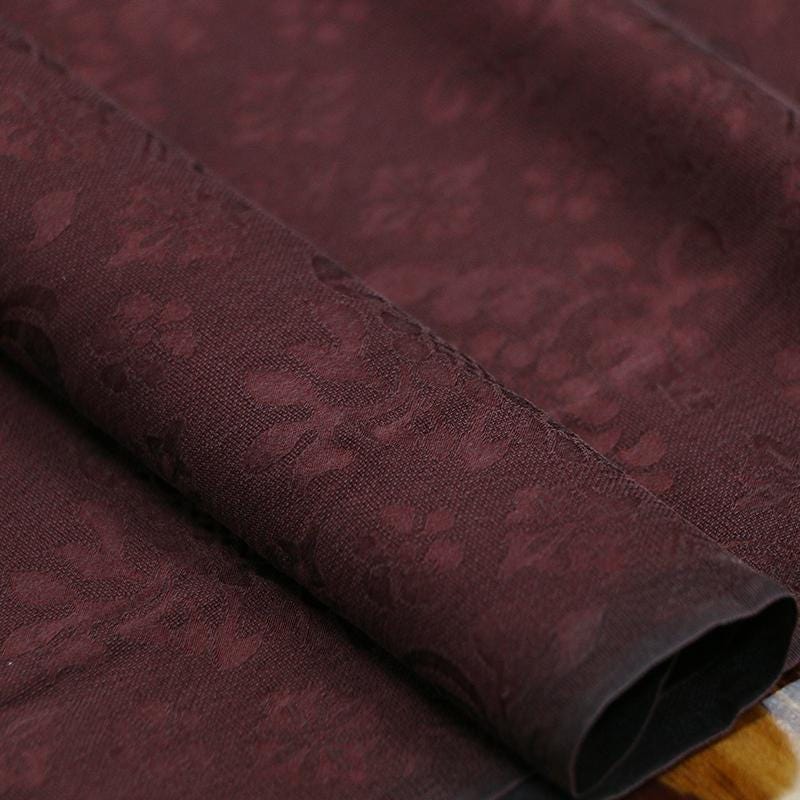 HLMFKS - Handmade 19 Momme HUALUO Jacquard Mud Silk Fabric (Openwork texture) - 110cm by the Yard